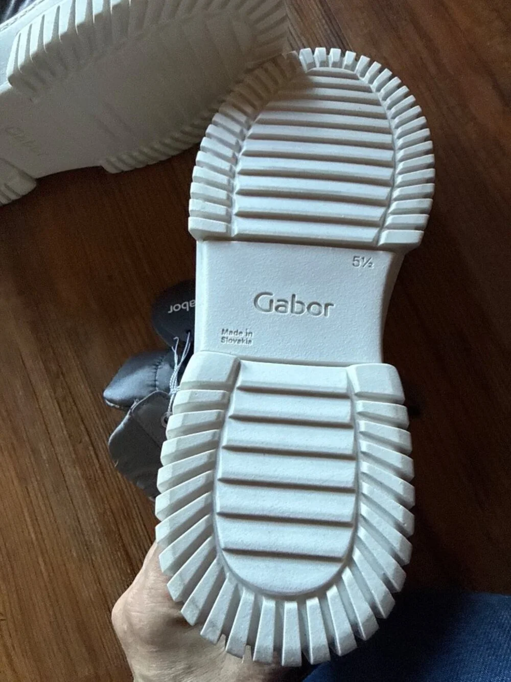 Gabor Lace-Up Boot 93.762 Gray Women's Size 5.5 New With tag - Picture 2 of 3